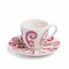 Only On The Avenue Athenee Two Tone Pink Peacock Coffee Or Tea Cup
