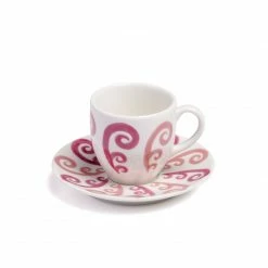 Themis Z Athenee Two Tone Pink Peacock Espresso Cup Live