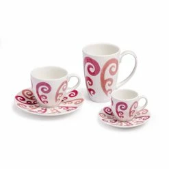 Only On The Avenue Athenee Two Tone Pink Peacock Coffee Or Tea Cup