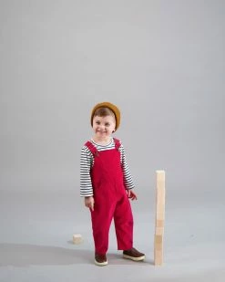 Busy Bees Henry Boys Button Shoulder Long Sleeve Tee, Breton Navy Stripe For Kids