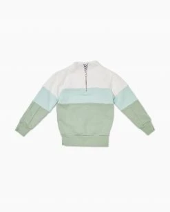 Addison Bay For Kids Kids Filbert Zip, White/Sky Blue/Sage