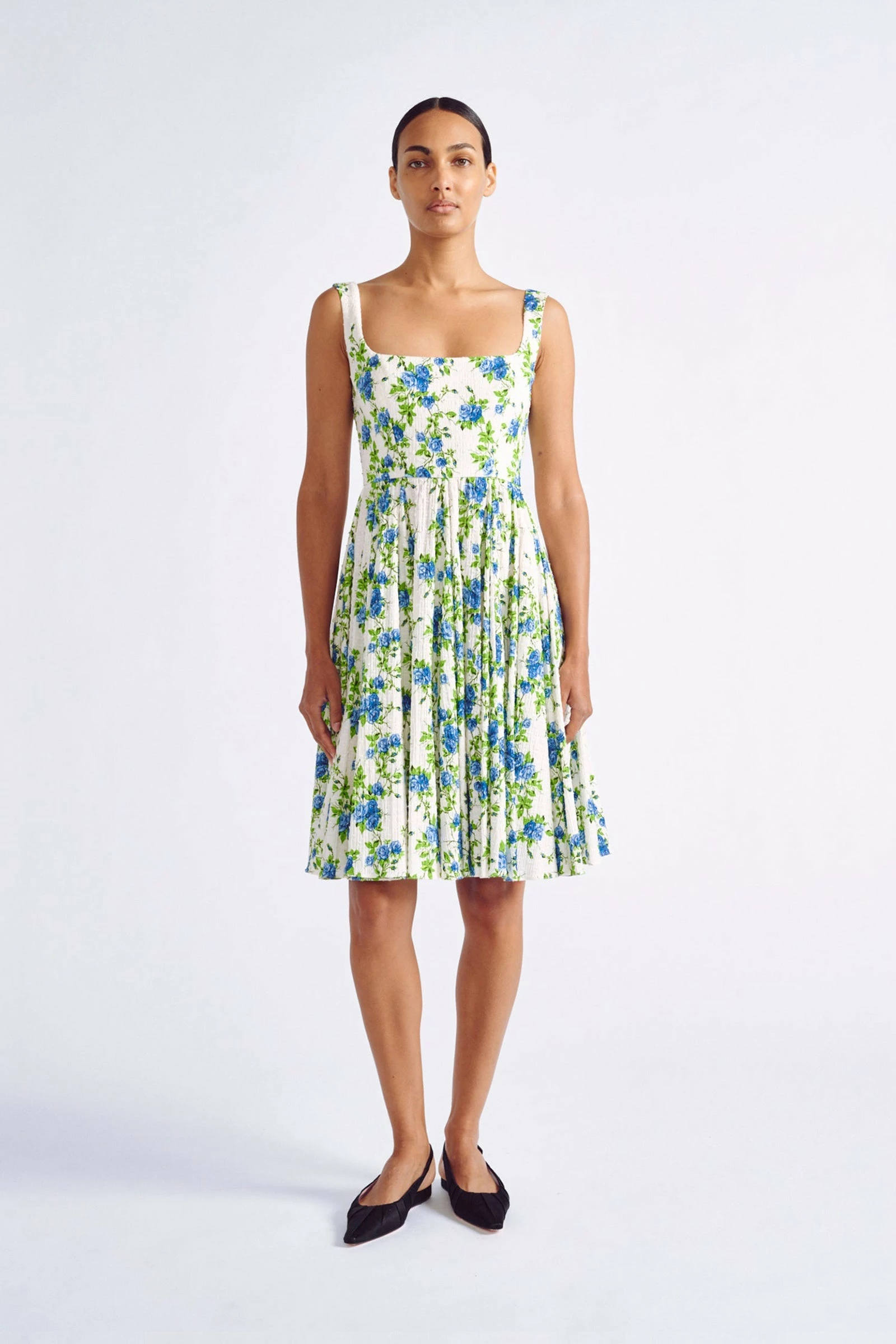 Emilia Wickstead Yuna Dress, Blue Rose 1 Emilia Wickstead Yuna Dress, Blue Rose