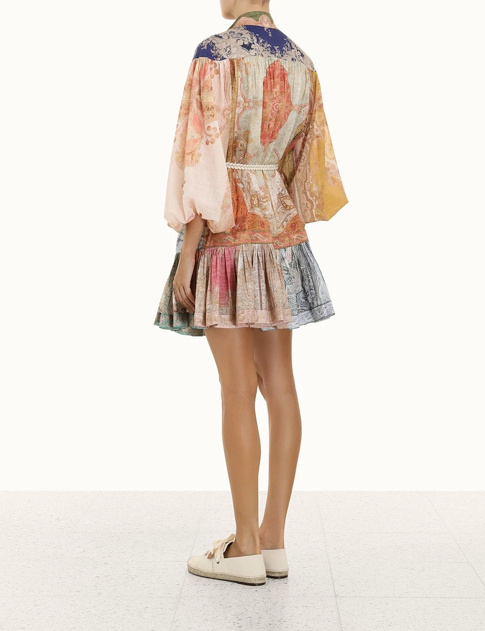 Zimmermann Anneke Spliced Lantern Mini, Patch Paisley Wear 3 Zimmermann Anneke Spliced Lantern Mini, Patch Paisley Wear
