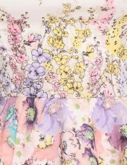 Zimmermann Jude Scallop Top, Peach Gradient Floral Wear